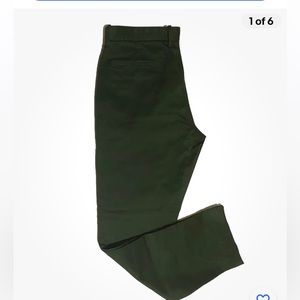 J. Crew 770 Straight Fit Chino Pants Mens 32×30 Dark Green Flat Front Stretch